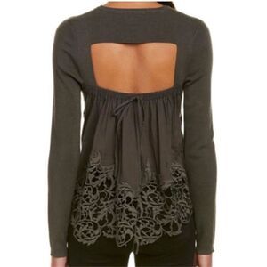 Bailey 44 Love Ya So sweater top with lace back size L